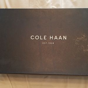 Cole Haan Mens Blk Wing Tip Shoes
